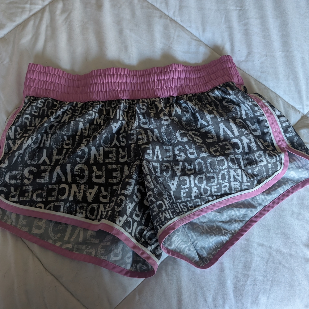 Pink and Black Women's Shorts